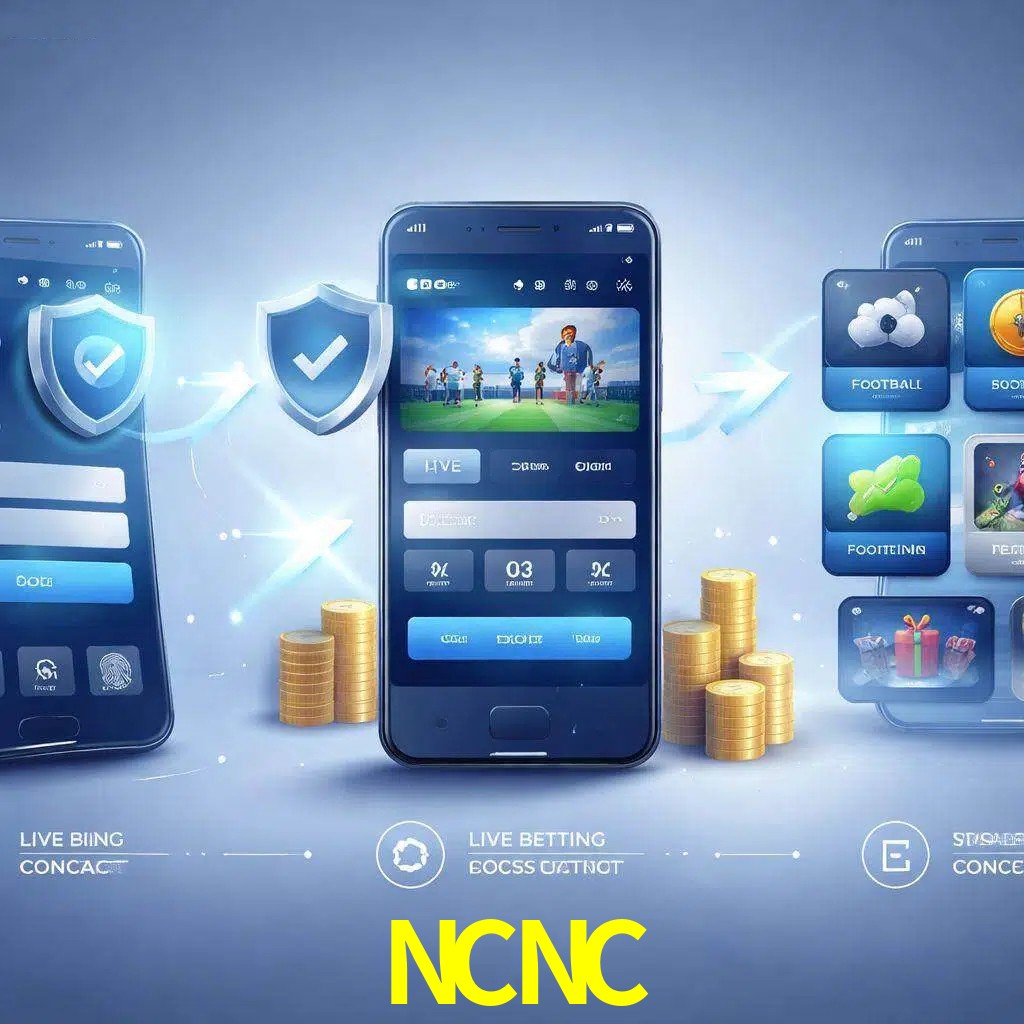 Pasos de acceso a la app NCNC en pantalla de teléfono móvil